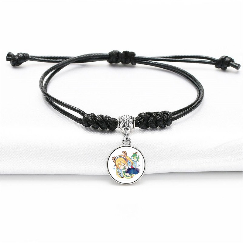 (30) Vòng tay in hình Kobayashi-san Chi no Maid Dragon CÔ HẦU GÁI RỒNG anime chibi