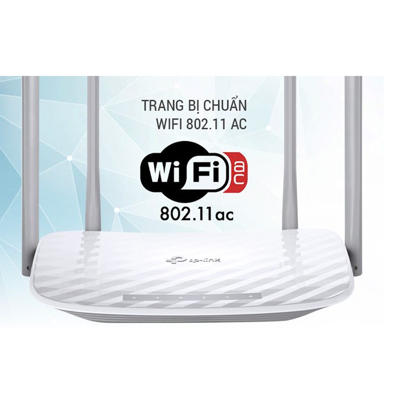 Archer C50 - Router Wi-Fi Băng Tần Kép AC1200, phát 2 sóng wifi song song 2.4G & 5G, Khỏe hơn, xa hơn, nhiều máy dùng