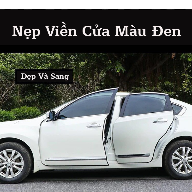 Gioăng Cao Su Chữ U - Nẹp Viền Cửa Lõi Thép Chống Va Đập Cánh Cửa Ô Tô - Cuộn 5m