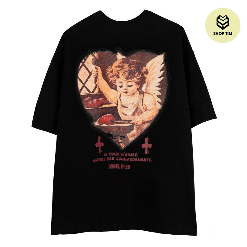 Áo thun Unisex TIM FASHION - Áo phông 100% Cotton tay lỡ, form rộng. Phong cách Streetwear. 03