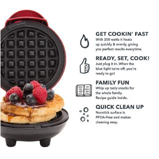 Máy Làm Bánh Quế Mini Chống Dính Cao Cấp