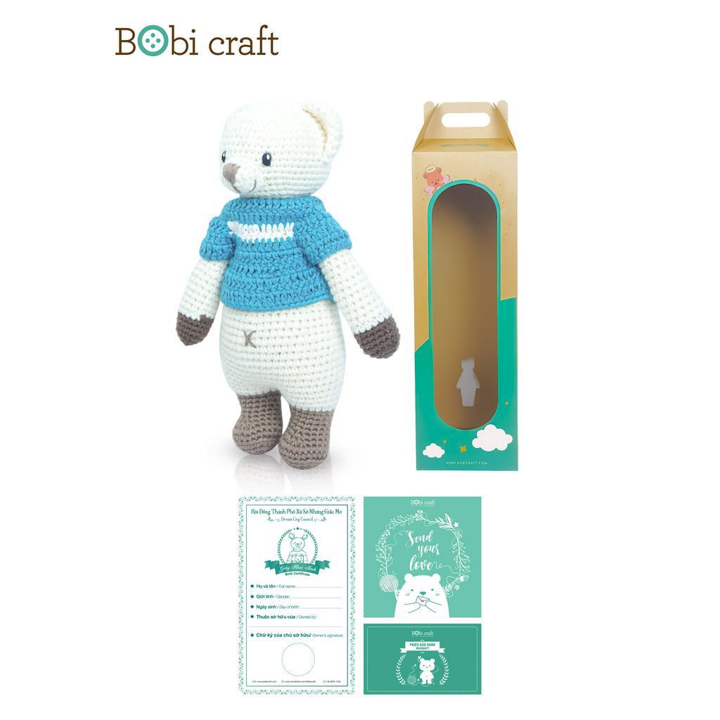 Thú bông len Bobicraft - Gấu Bobbie đứng  - Bô màu - Đồ chơi an toàn Quà tặng bé