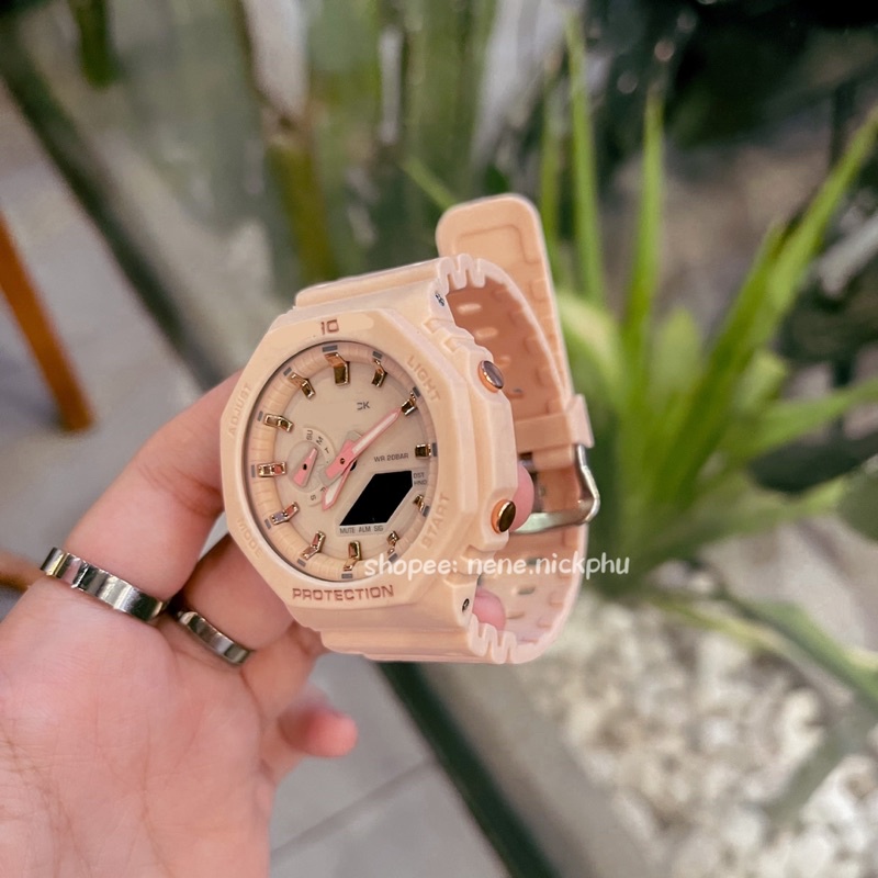 Đồng hồ nam, nữ LGIAC unisex dây nhựa kiểu dáng năng động cho tuổi teen