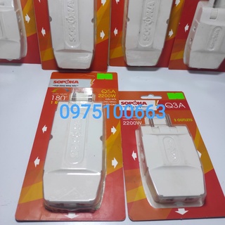  Ổ chia 3 -5 Sopoka - Phích cắm điện thông minh 1 chia 3 , 1 chia 5 SOPOKA Q3T/5T (Trắng) - Phích cắm điện