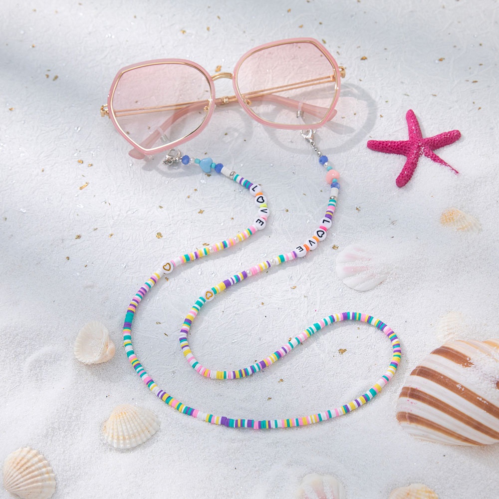 Dây đeo kính bảo vệ mắt in chữ đơn giản phong cách Bohemian thời trang