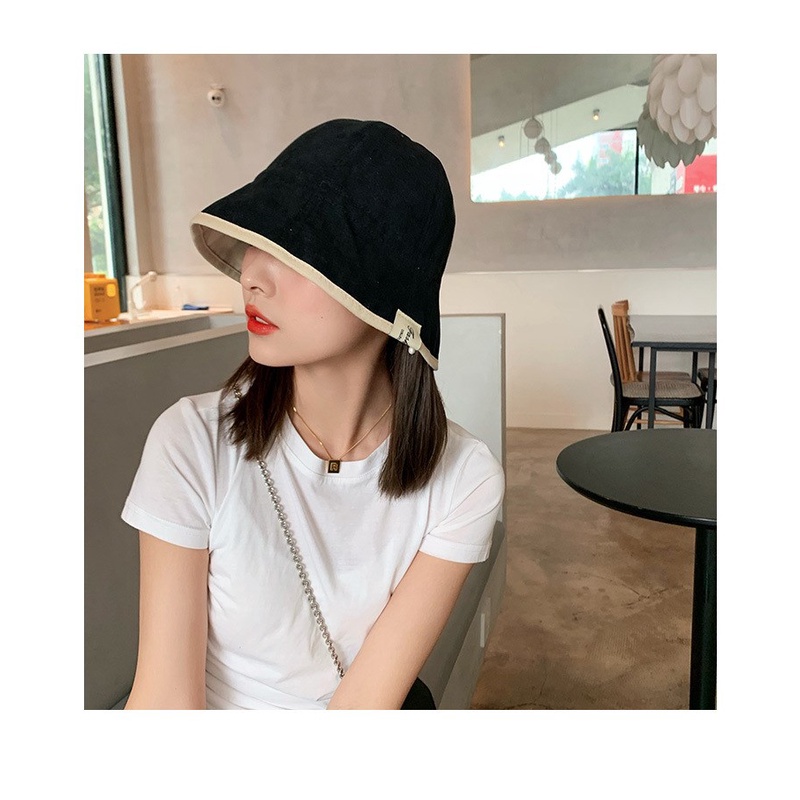 Nón Bucket Che Nắng Hai Mặt Mỏng Hình Tròn Phong Cách Mùa Hè Có Dây Đeo Cho Nữ