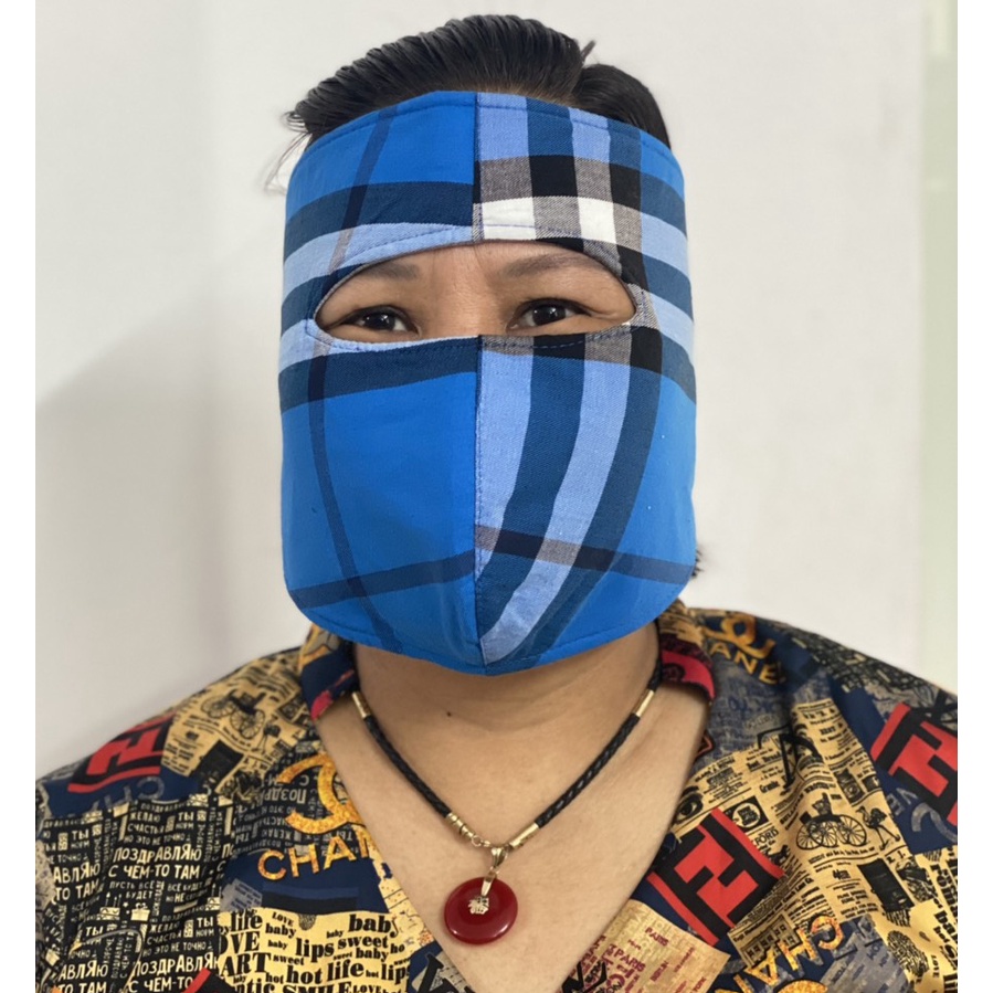 Khẩu trang ninja che kín mặt chống nắng hiệu quả chất cotton 3 lớp thoáng mát