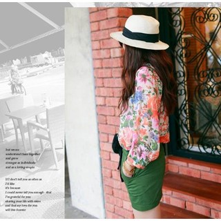 Mũ cói phong cách Hàn Quốc vành nhỏ- Mũ Fedora