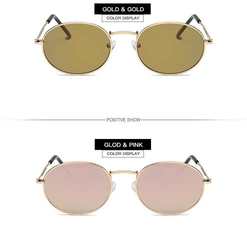 Kính mát gọng tròn kiểu retro cho nữ