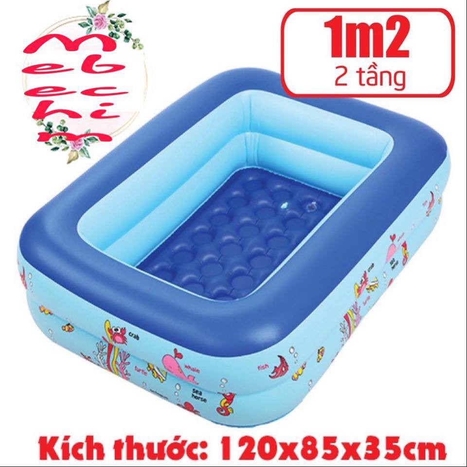 Bể Bơi Phao Cho Bé - 2 Tầng – 1m2 – Có Đáy Chống Trượt ( Hàng Công Ty Chuẩn)