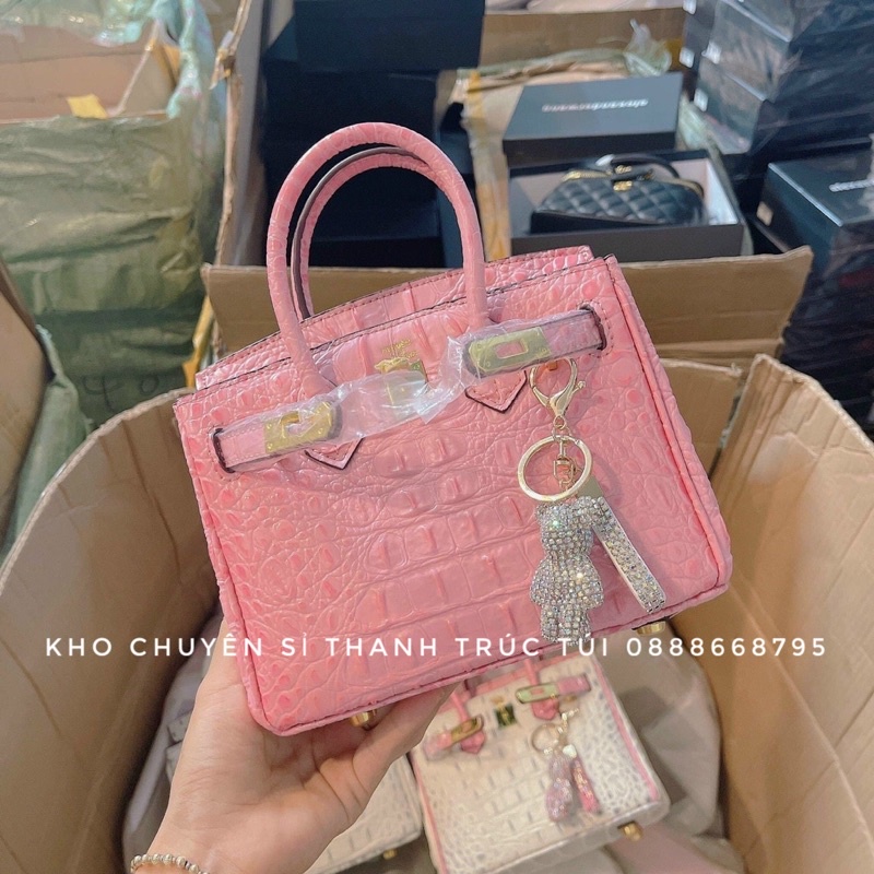 Túi xách chữ H vân sần nổi bản đẹp size 20cm -25cm