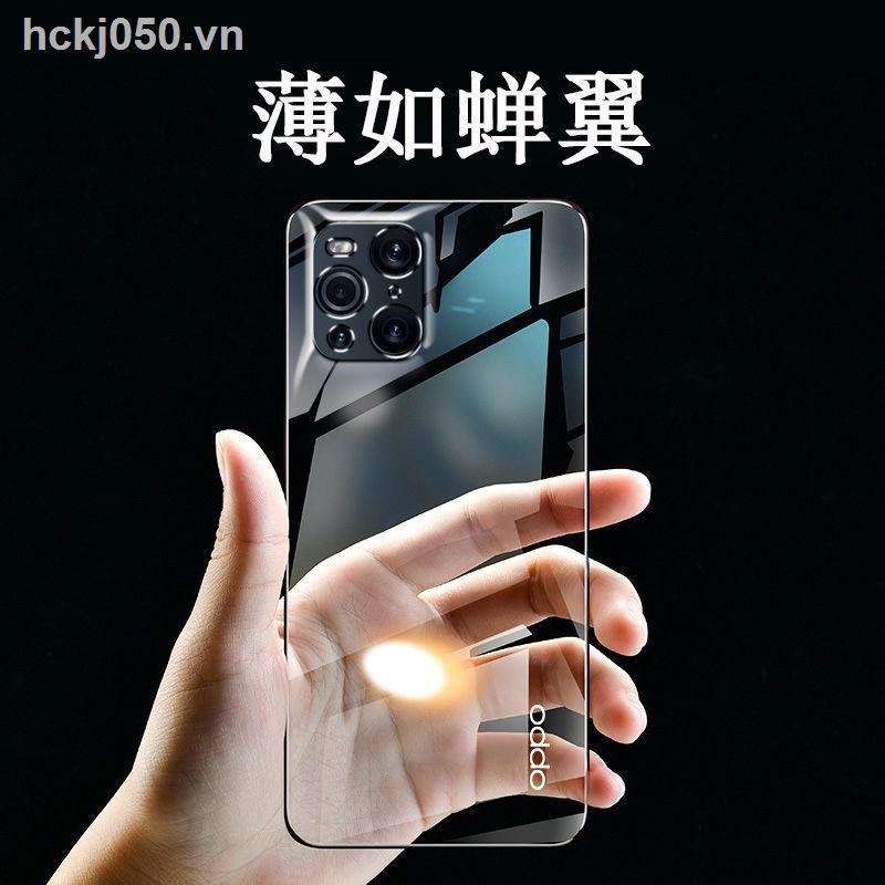 ℡❅Ốp lưng điện thoại di động OPPO Find X3 siêu mỏng trong suốt không viền thấu kính Pro bao gồm tất cả các loại vỏ bảo vệ phiên bản giới hạn ban đầu