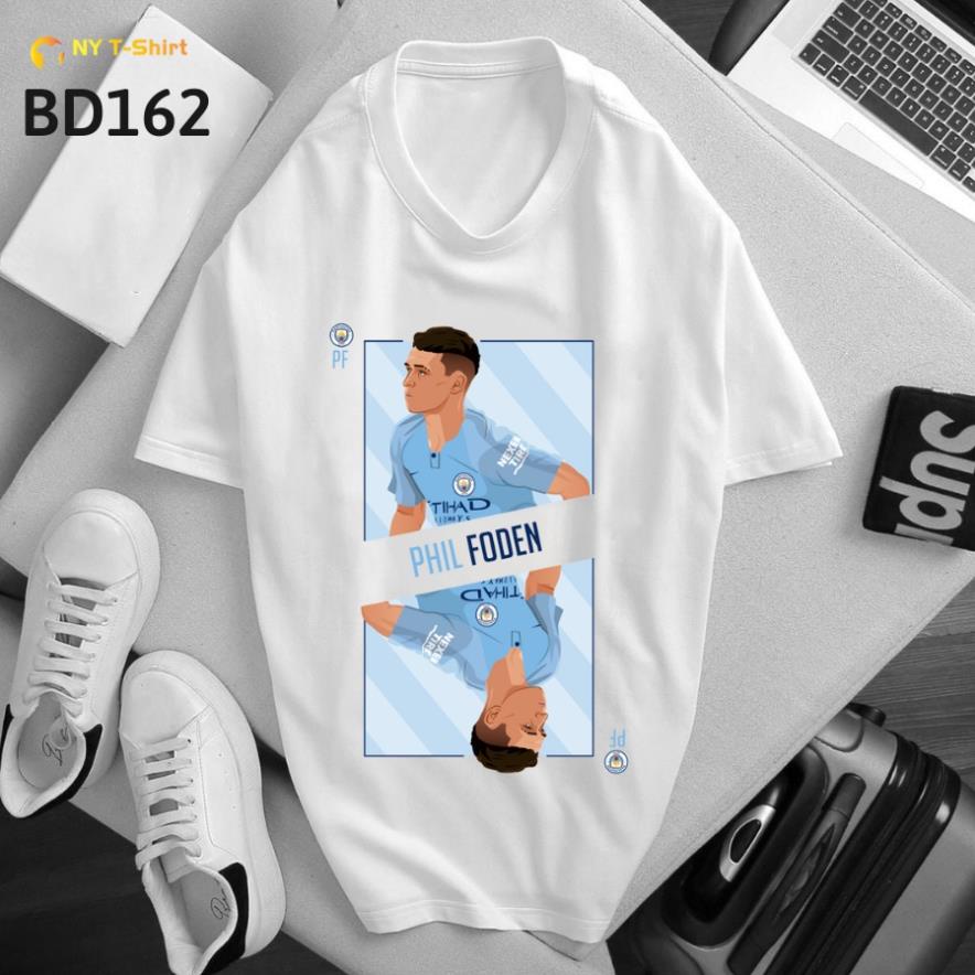 Áo Thun In Hình Phil Foden Mã BD162 - Áo In Hình Cầu Thủ Bóng Đá