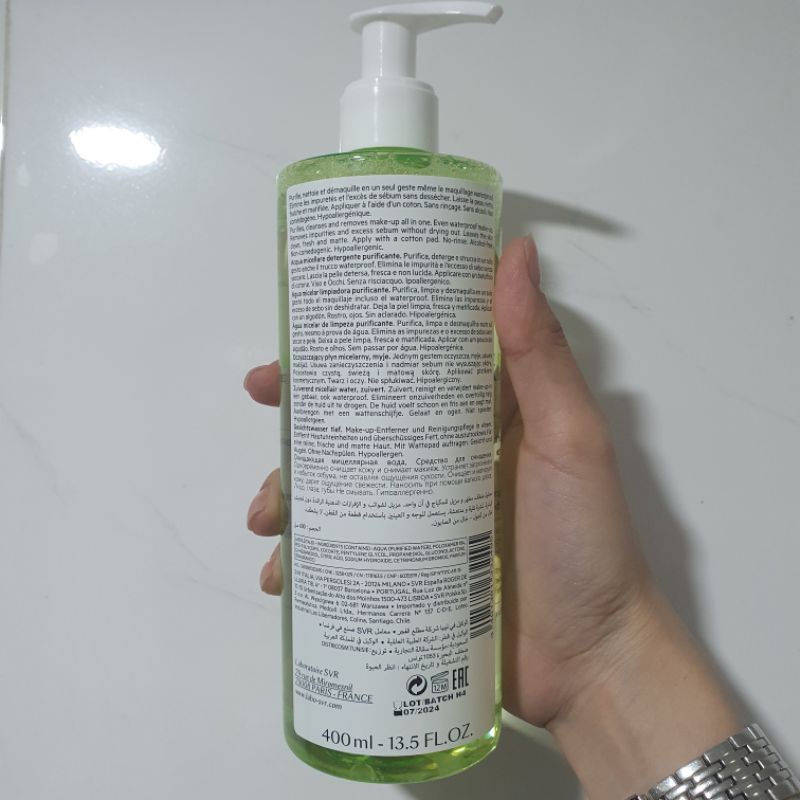 Nước Tẩy Trang Dành Cho Da Dầu Mụn SVR Sebiaclear Eau Micellaire 400ml