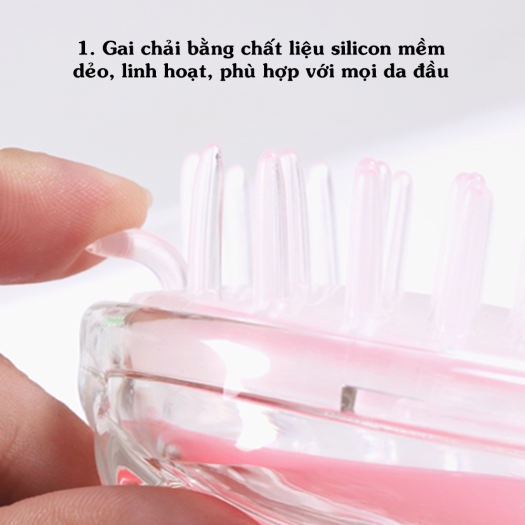 Lược Gội Đầu Massage Silicon Dùng Siêu Thích