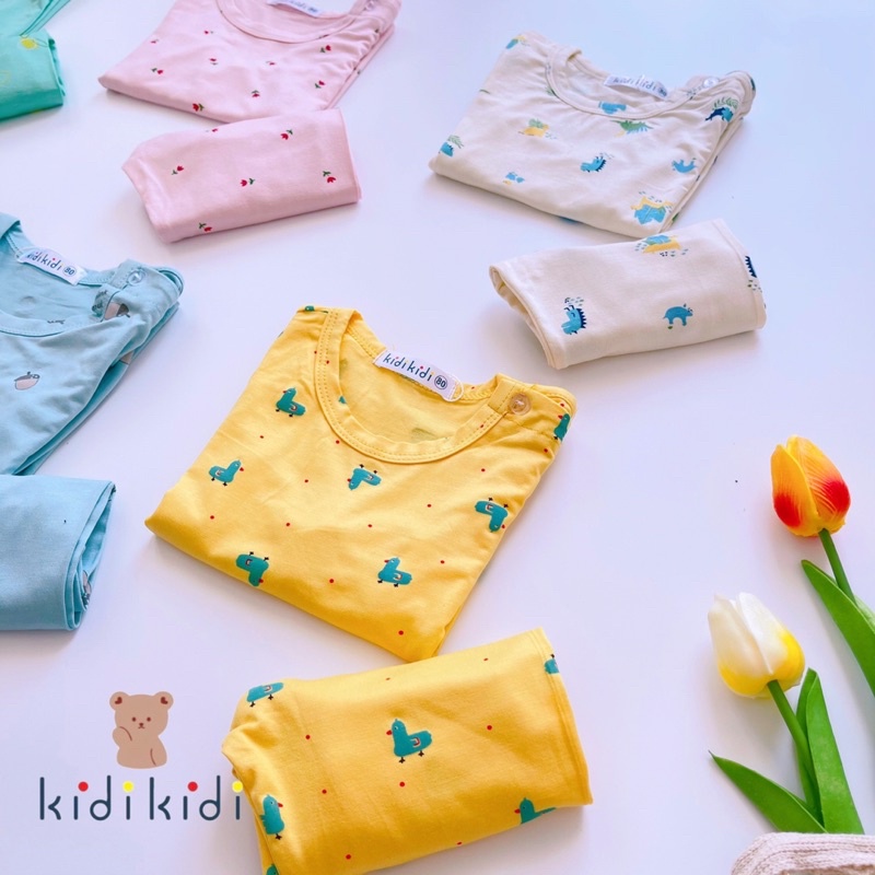Bộ minky mom thun lạnh dài tay ❤️ freeship ❤️ đồ ngủ cho bé trai bé gái minky mom loại 1
