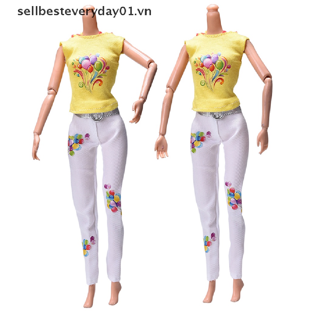 Set quần áo 2 mảnh thời trang cho búp bê barbie