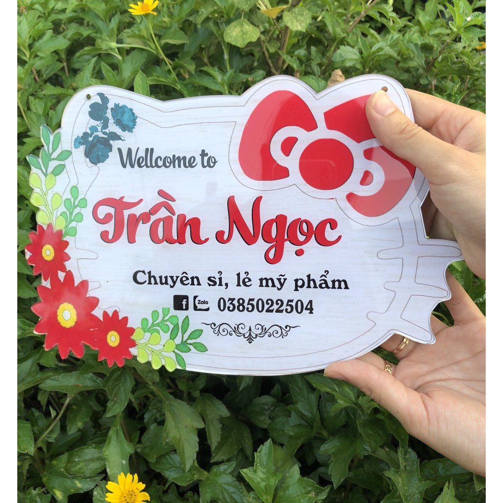 [BẢNG HIỆU MICA TRANG TRÍ SHOP] - in thương hiệu và thông tin shop theo yêu cầu