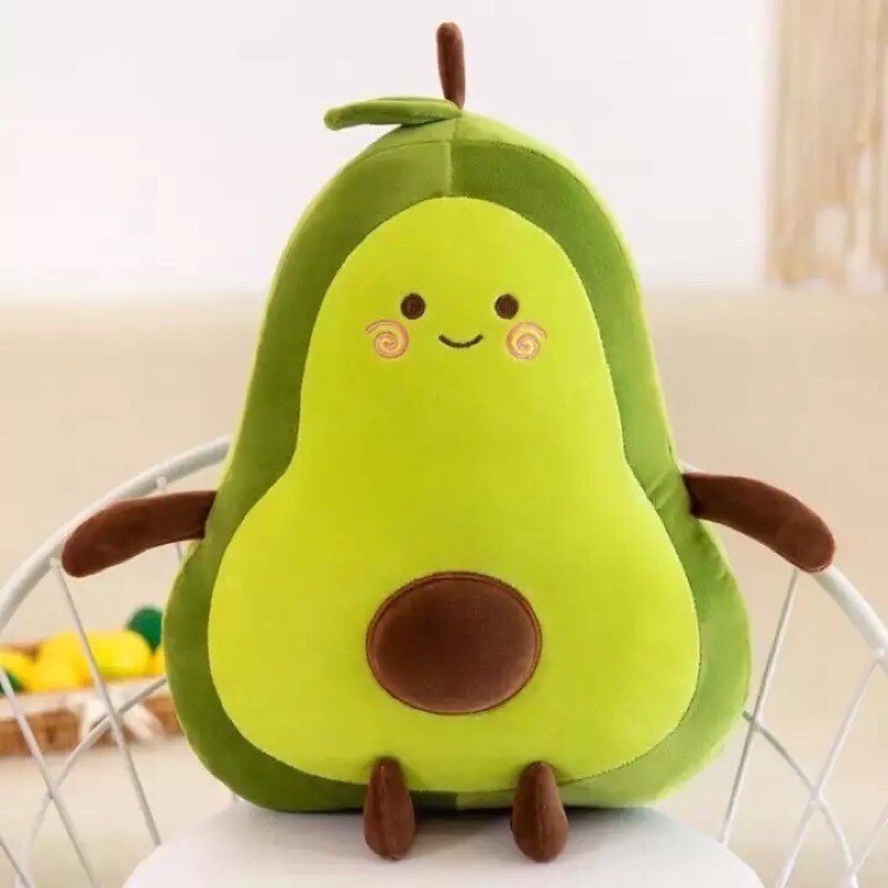 Gấu Bông Trái Bơ Tròn Nhỏ Giá Rẻ Cho Bé Xinh Cute Size 25Cm 35Cm 50Cm Babi Mama G12