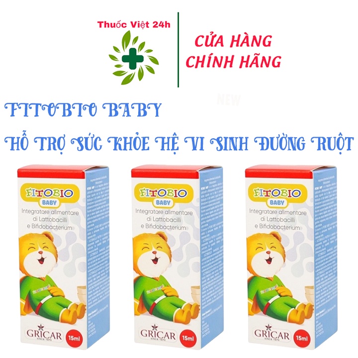 Fitobio Baby - Hỗ Trợ Sức Khỏe Hệ Vi Sinh Đường Ruột - Hộp 15ml - TV