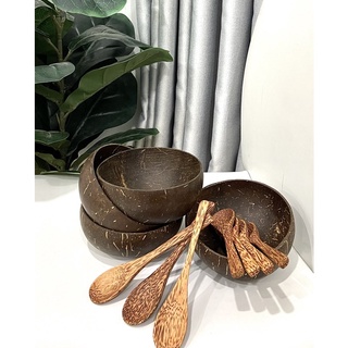 Combo chén muỗng gáo dừa 12-15cm