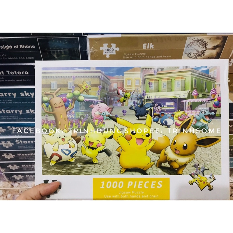 Tranh ghép hình 1000 mảnh Jigsaw Puzzle cao cấp tặng kèm keo gắn tranh