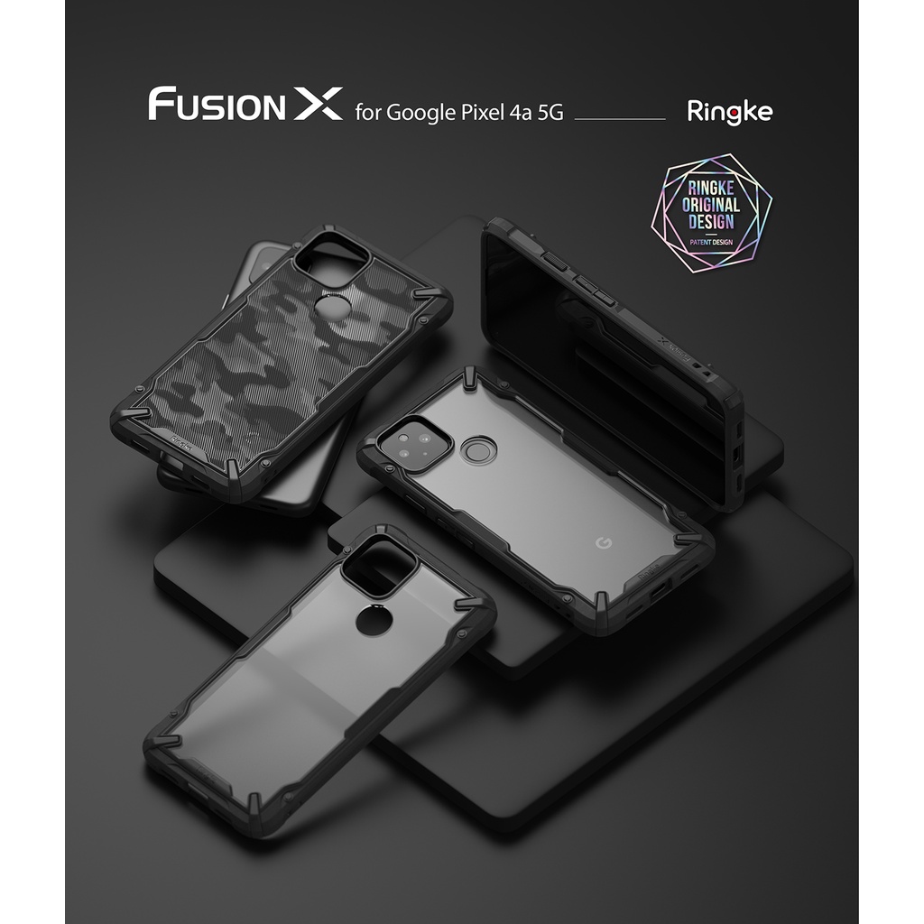 Ốp Điện Thoại Ringke Fusion-X Trong Suốt Chống Sốc Dành Cho Google Pixel 4A 5G
