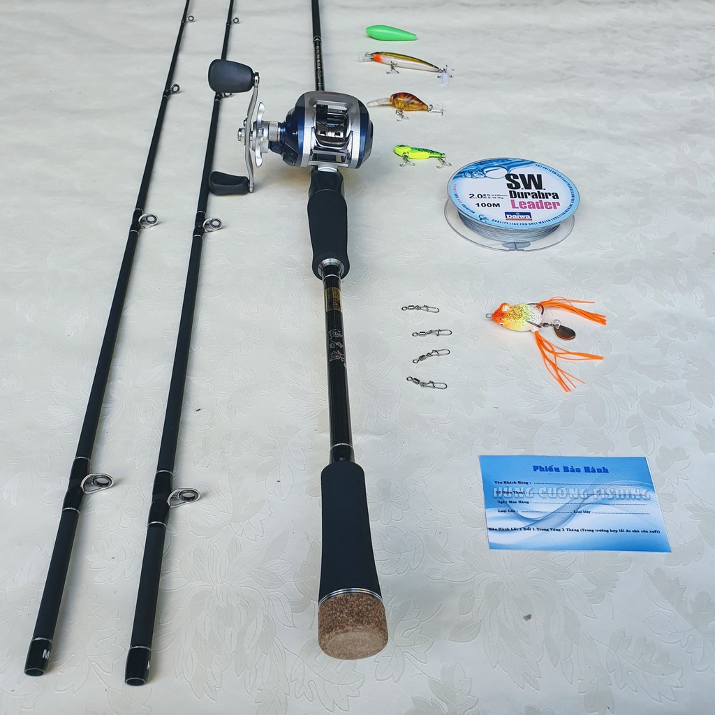 Bộ Cần Lure Máy Ngang Hunting BlackCần 2 Ngọn Bạo Lực_ Câu LureBộ Cần Câu Lóc