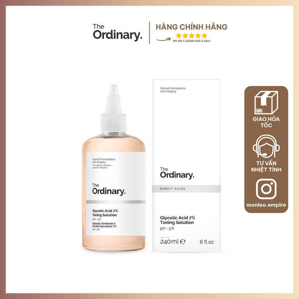 Toner tẩy da chết The Ordinary Glycolic Acid 7% Toning Solution 240ml