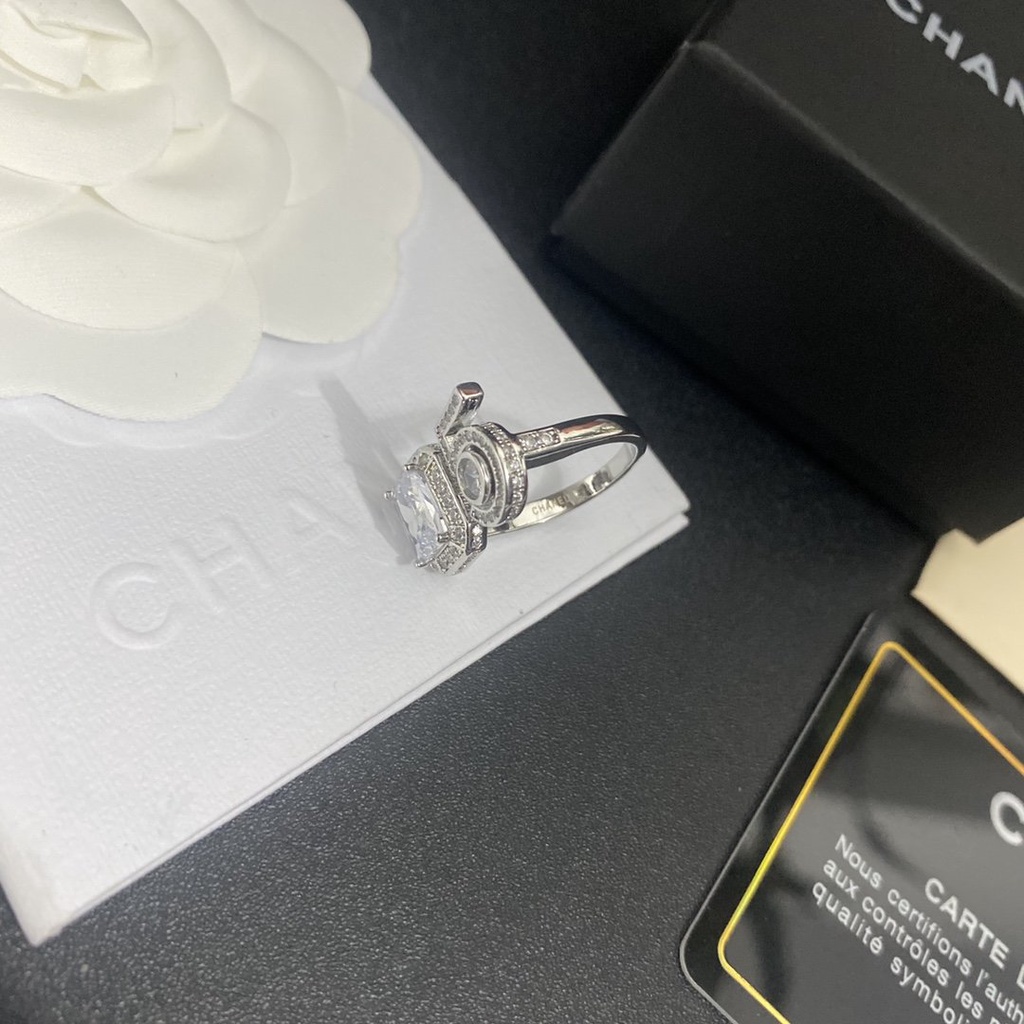 Nhẫn CC mạ vàng/bạc 925 sáng tạo phong cách Hàn Quốc thời trang cá tính cho nữ