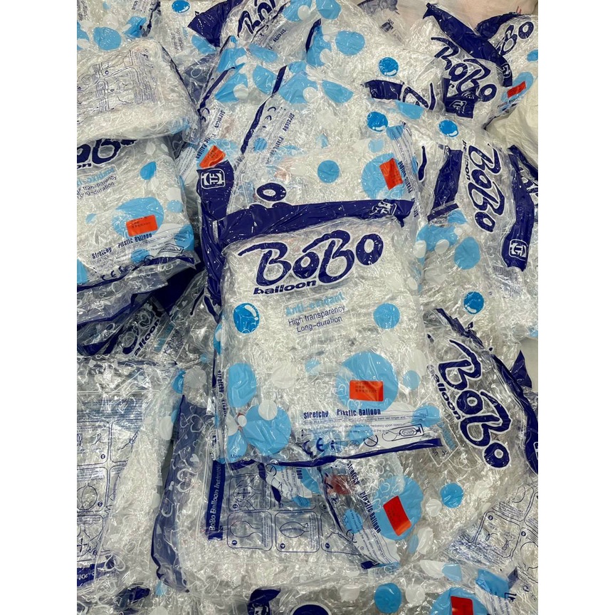 Set 10 Bóng BoBo Trong Suốt Tem Đỏ Dày Dặn - Kool Style
