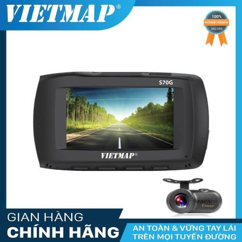 [Hỗ Trợ Lắp Đặt Miễn Phí Tận Nơi] CAMERA HÀNH TRÌNH VIETMAP PAPAGO S70G + PAPAGO S1