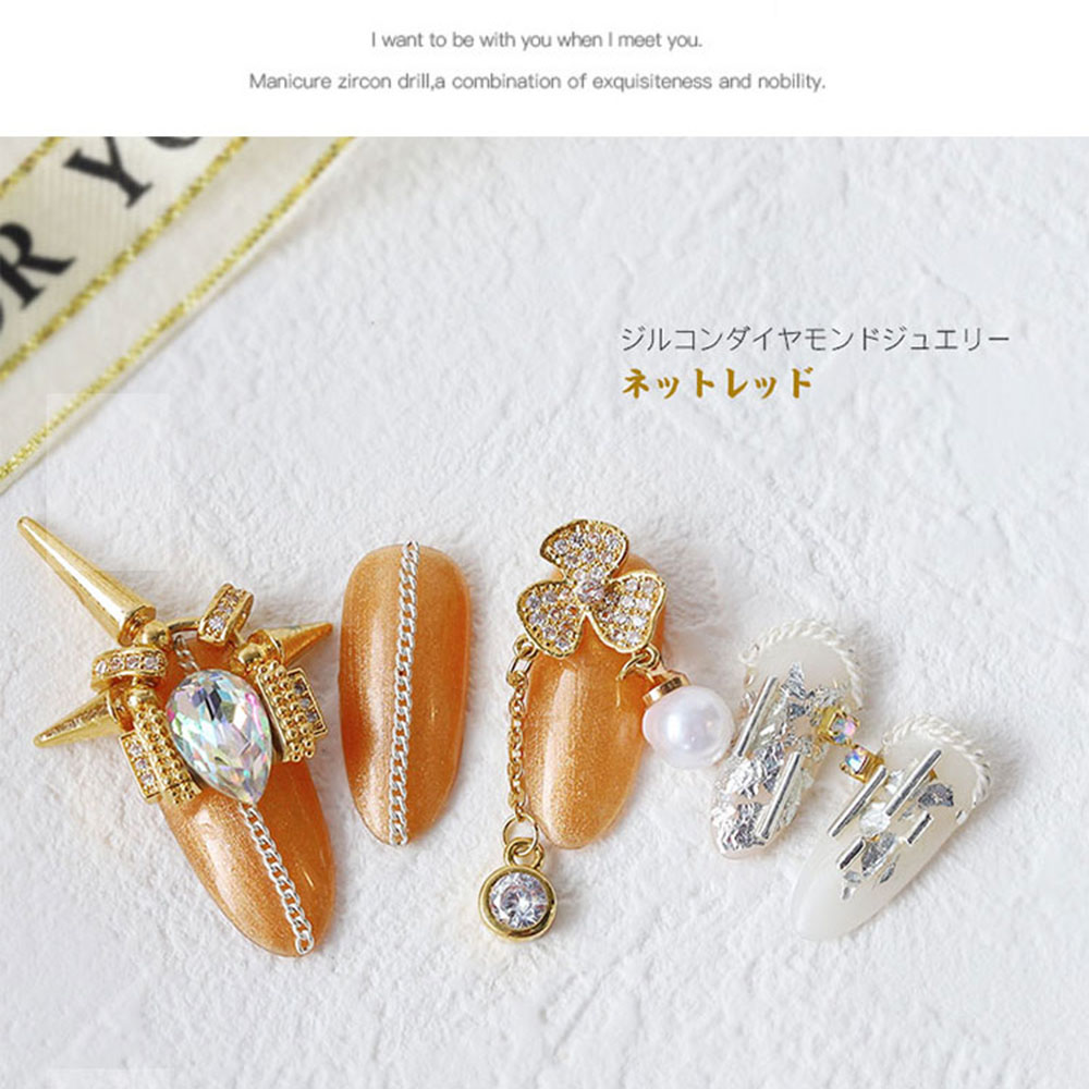 [Hàng mới về] Phụ kiện đính đá 3d trang trí móng tay thời trang