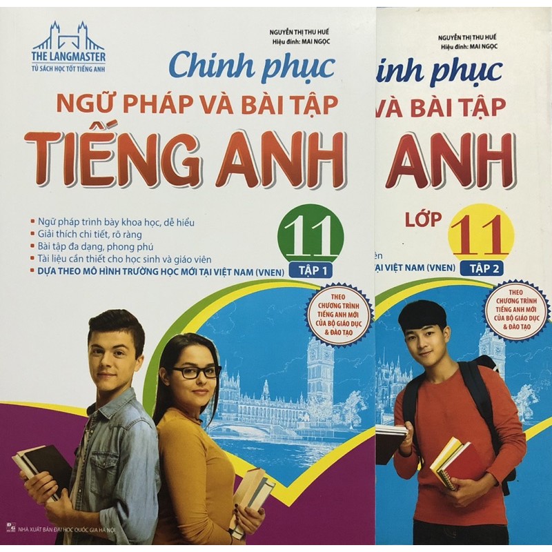 Sách - Chinh phục ngữ pháp và bài tập Tiếng Anh lớp 11 (Combo 2 tập)