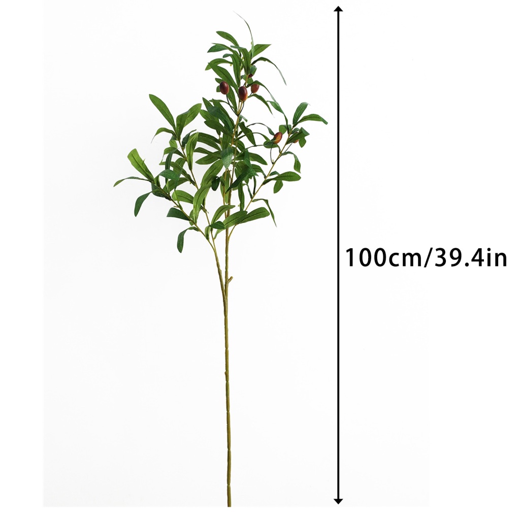 Nhánh Lá Ô Liu Nhân Tạo Bằng Nhựa Kích Thước 92CM Trang Trí Phòng Khách
