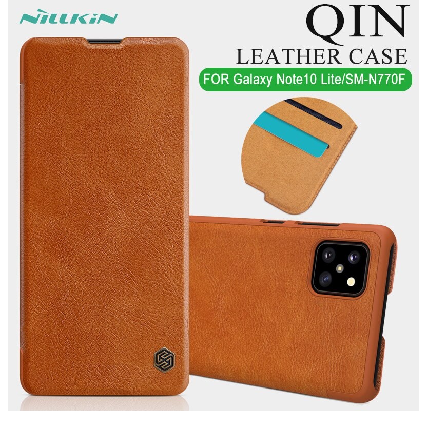 Bao da xịn Nillkin QIN hàng da thật cho điện thoại Samsung Galaxy Note 10 Lite | BigBuy360 - bigbuy360.vn