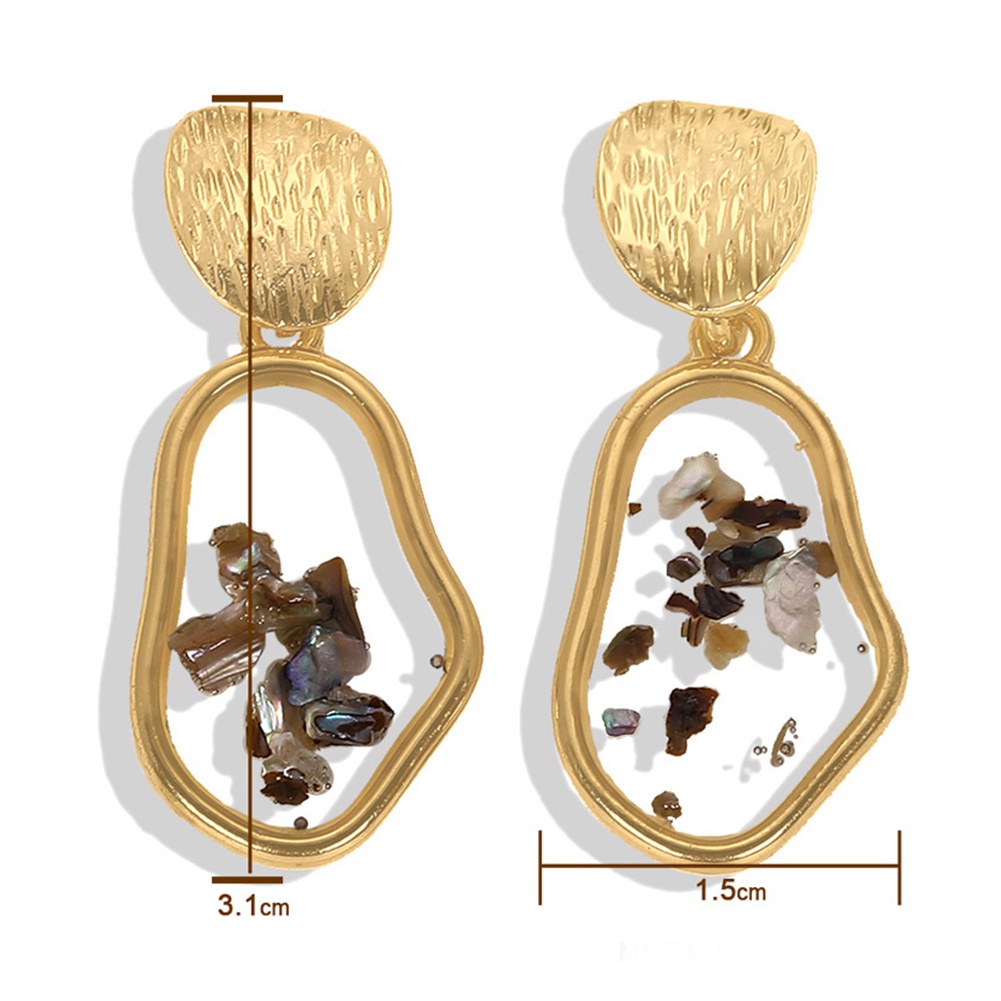 Đôi Bông Tai Họa Tiết Hình Học Kiểu Dáng Trẻ Trung Cho Nữ