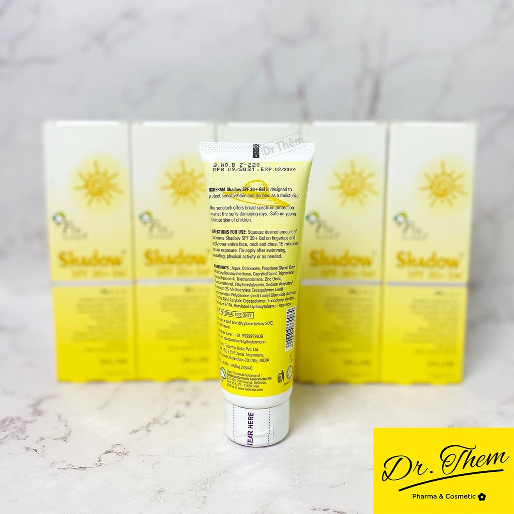 ✅[CHÍNH HÃNG] Kem Chống Nắng Fixderma Shadow SPF 30+ Gel - Cho Da Mặt PA+++ 75g | BigBuy360 - bigbuy360.vn