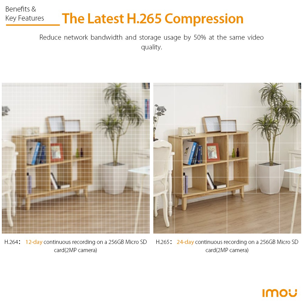 Camera an ninh Imou Ranger 2C không dây Wifi 1080P IP 360 nhận diện người quan sát ban đêm cho trẻ em