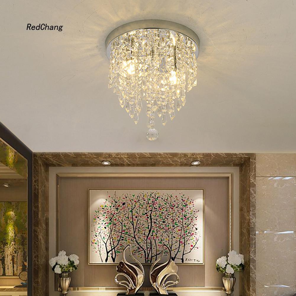 Đèn chùm pha lê nhân tạo hiện đại với nhiều màu sắc