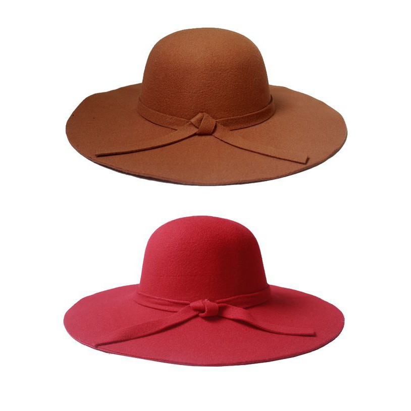 Nón đi biển mũ fedora rộng vành, nón nỉ rộng vành giá sỉ