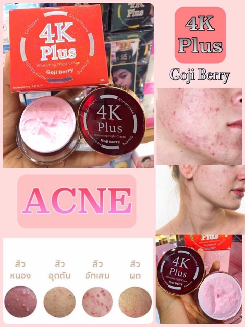 Kem dưỡng da 4K PLUS ACNE GOJI BERRY THÁI LAN