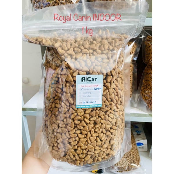 Hạt Cho Mèo Cao Cấp ROYAL CANIN INDOOR - Túi 1kg | Cân Bằng Dưỡng Chất, Tiêu Hóa Tốt Cho Mèo Nhà