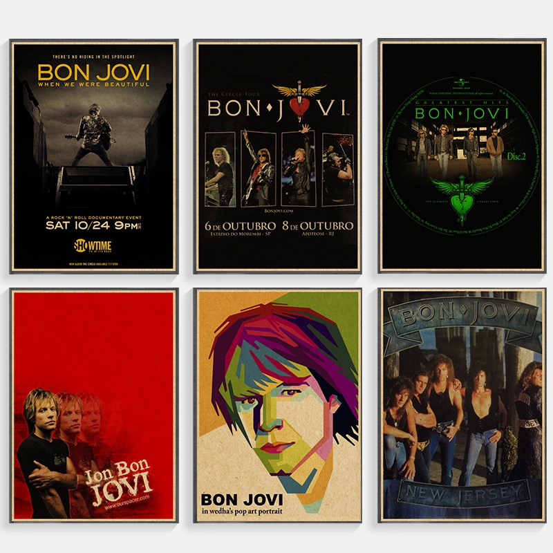 Tranh CuộN Treo TườNg HọA TiếT Bon Jovi