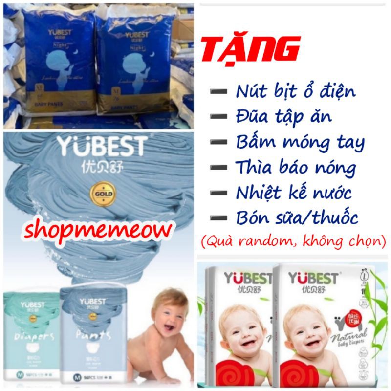Tã/Bỉm YUBEST NIGHT/ GOLD/ NATURAL/ ANGEL dán/quần nội địa Trung đủ size S90/M84/L78/XL72/XXL66