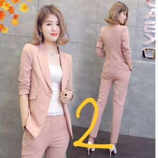 Bộ vest nữ hồng nue