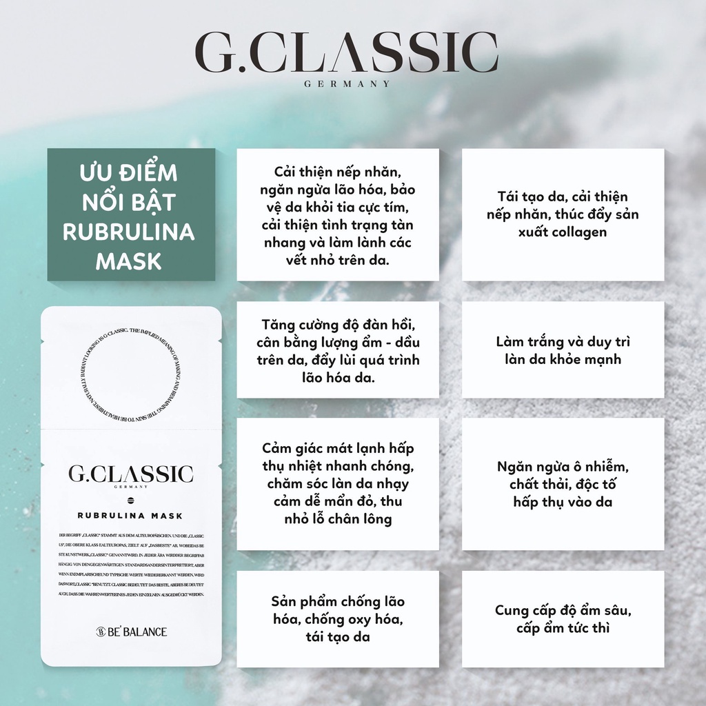 Mặt nạ tảo Bebalance G.Classic Rubrulina Mask tách lẻ 1 gói ( hộp 6 gói x 70g)