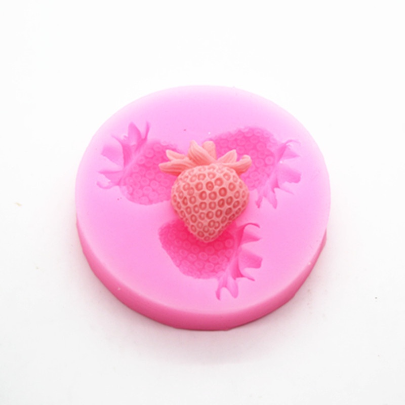 Khuôn làm bánh kẹo hình quả dâu dễ thương xinh xắn