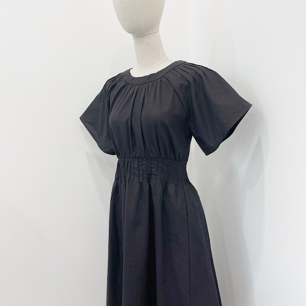 MSD004 Đầm Namyn Chiết Eo Váy Cổ Xếp Ly Váy Xinh Xắn Phong Cách Hàn Quốc Nữ Tính Tay Đơn Giản Sang Trọng | BigBuy360 - bigbuy360.vn