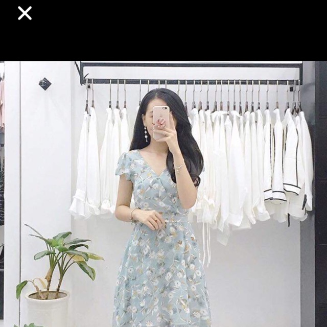 Đầm lụa Hoạ tiết